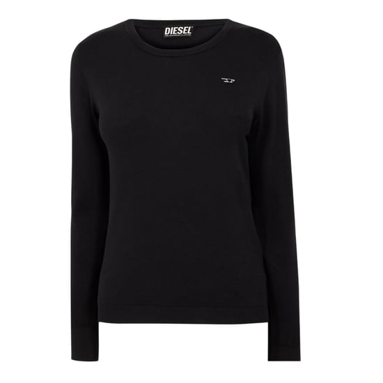 Diesel Womens/Ladies Fine Knit Ribbed Sweatshirt (Black) - Image 2
