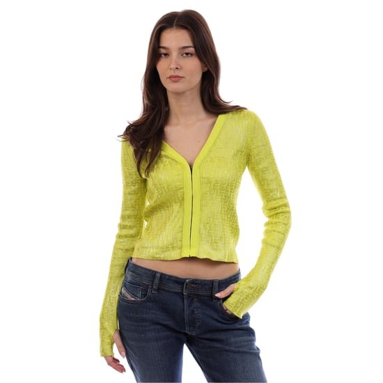 Diesel Womens/Ladies Metal Hook Slim Cardigan (Yellow) - Image 1
