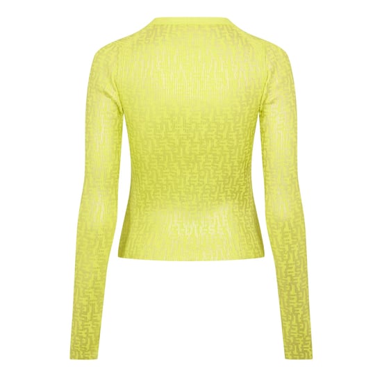Diesel Womens/Ladies Metal Hook Slim Cardigan (Yellow) - Image 3