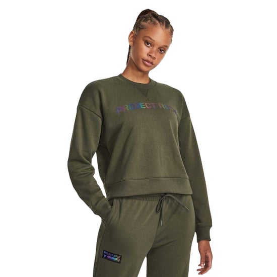 Under Armour Dames/Dames Project Rock Back Print Sweatshirt (Groen) - Image 3
