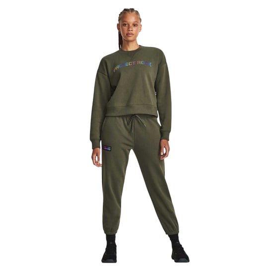 Under Armour Dames/Dames Project Rock Back Print Sweatshirt (Groen) - Image 4