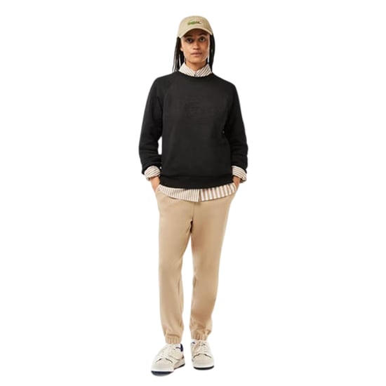 Lacoste Dames/Dames Geborduurd Logo Relaxed Fit Sweatshirt (Zwart) - Image 4