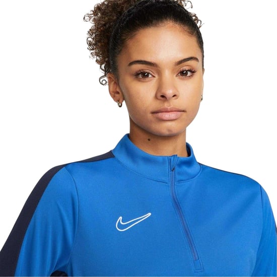 Nike Sweatshirt med dragkedja och halsringning för damer/kvinnor Performance (Blå/vit) - Image 4
