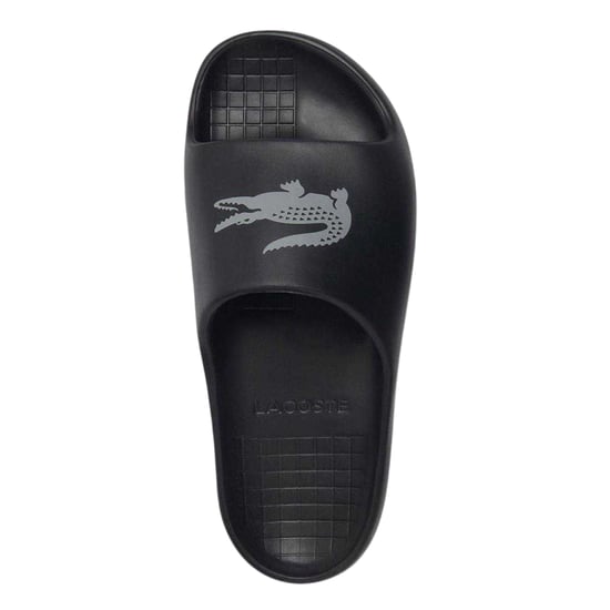 Lacoste Mens Serve Crocodile Holiday Sliders (Grey) - Image 3
