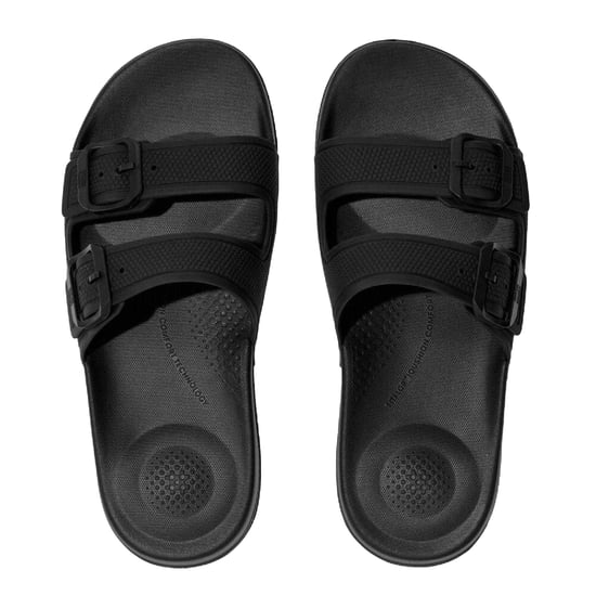 Fit Flop Mens Iqushion Sliders (Black) - Image 3