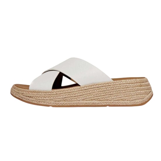 FitFlop Dames/Dames Leren Platte Slippers (Wit) - Image 2