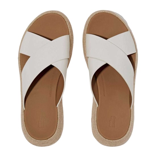 FitFlop Dames/Dames Leren Platte Slippers (Wit) - Image 3