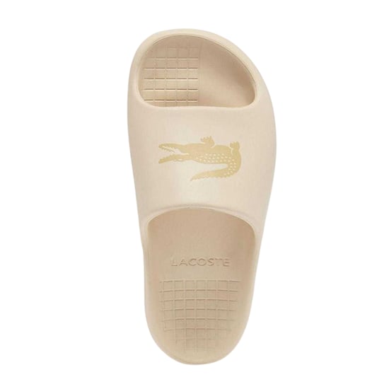 Lacoste Mens Serve Crocodile Holiday Sliders (Off White) - Image 3