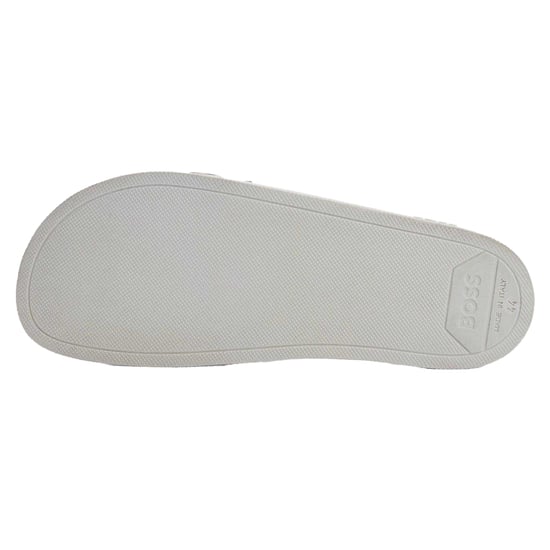 Boss Unisex synthetische platte slippers voor volwassenen met Bay-logo (Wit) - Image 3