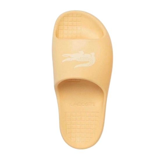 Lacoste Mens Serve Crocodile Holiday Sliders (Yellow) - Image 3