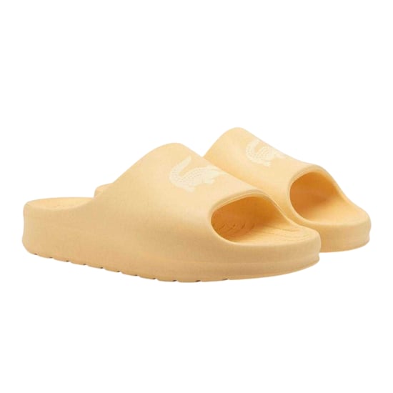 Lacoste Mens Serve Crocodile Holiday Sliders (Yellow) - Image 4