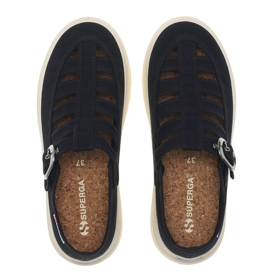 Superga Womens/Ladies 3541 Alpina Gurkha Fisherman Sandals (Black/Off White) - Image 4