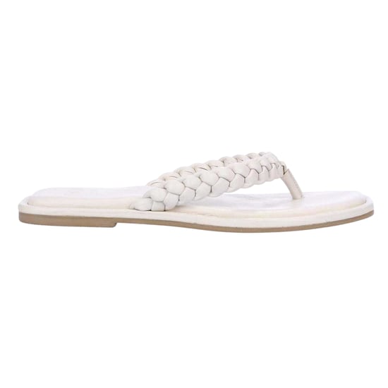 Dune London Dames/Dames Teen Post Platte Sandalen (Ecru) - Image 1