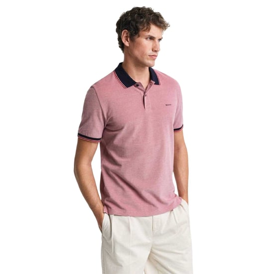 Gant Heren Oxford Poloshirt met Korte Mouwen (Rood) - Image 4