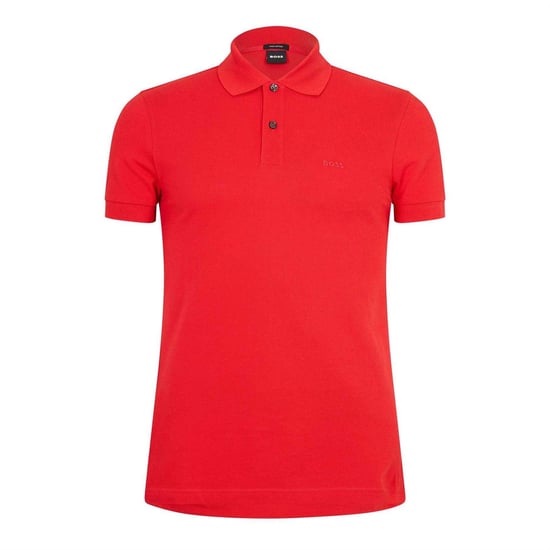 Boss Heren Firenze Katoenen Poloshirt (Helder rood) - Image 1