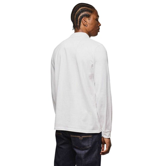 Weekend Offender Heren Dice Poloshirt met lange mouwen (Wit) - Image 3