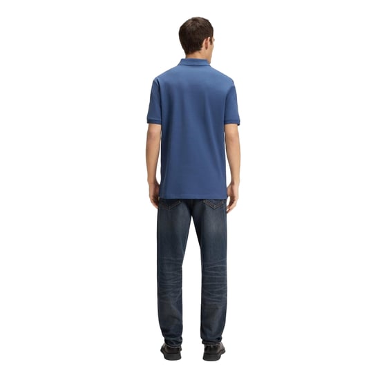 Hugo Heren Donos Katoenen Polo Shirt (Medium Blauw) - Image 4