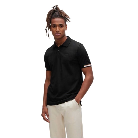 Boss Heren Parlay 147 Poloshirt (Zwart) - Image 1