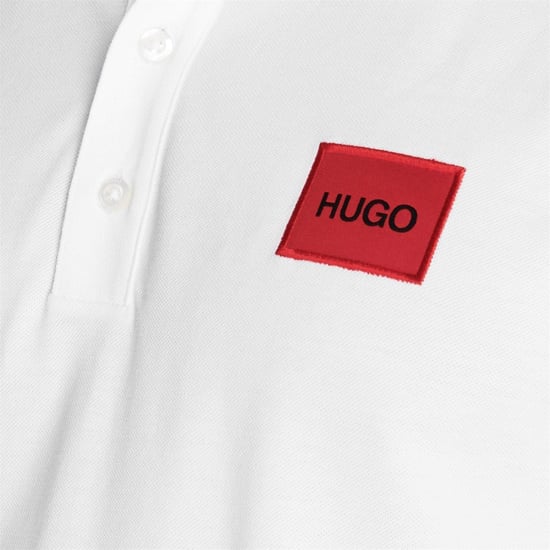 Hugo Heren Deruso Poloshirt (Wit) - Image 4