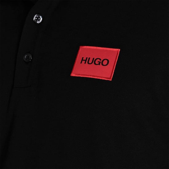 Hugo Heren Deruso Poloshirt (Zwart) - Image 4