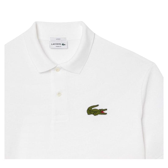 Lacoste Heren L.12.12 Geborduurd Logo Loose Fit Poloshirt (Wit) - Image 2