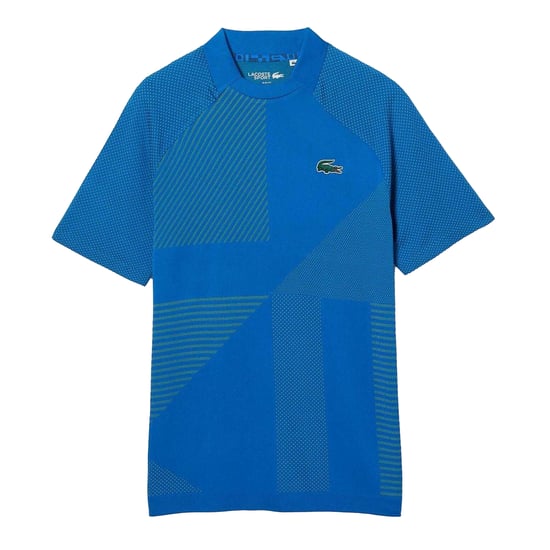Lacoste Heren Geometrisch Patroon Ultra Dry Poloshirt (Blauw) - Image 2