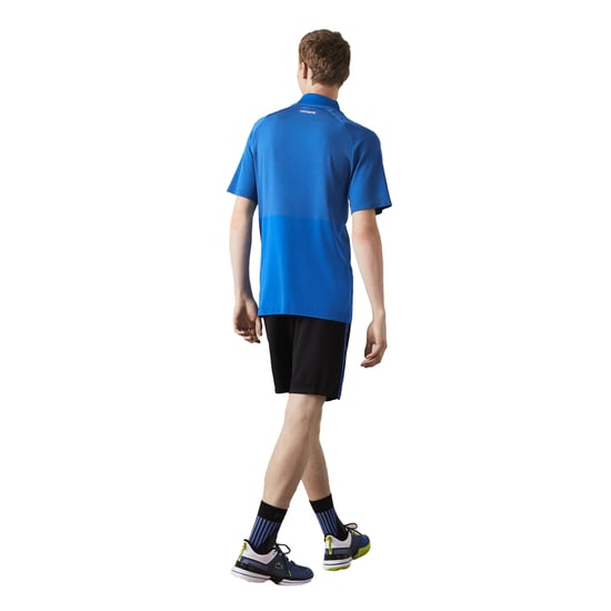 Lacoste Heren Geometrisch Patroon Ultra Dry Poloshirt (Blauw) - Image 3