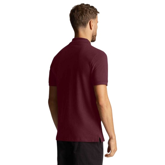 Lyle & Scott Heren Ordinate Poloshirt met Korte Mouwen (Bourgondië) - Image 3