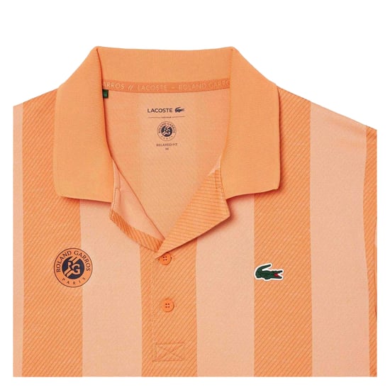 Lacoste Heren Roland Garros Editie Relaxed Fit Tennis Poloshirt (Oranje) - Image 3