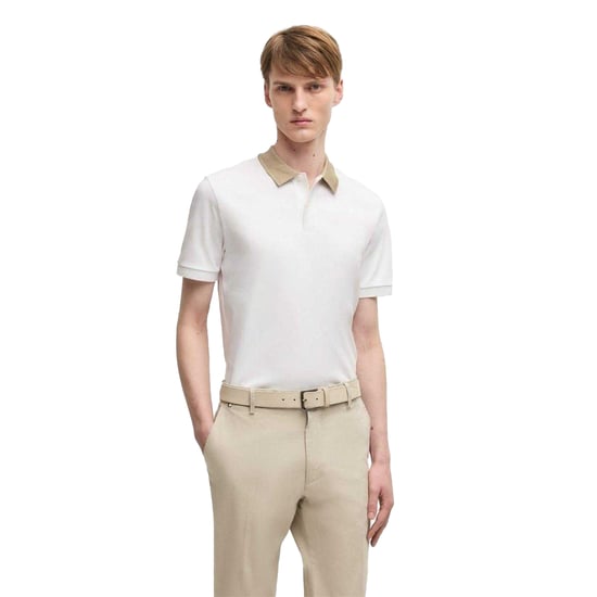 Boss Herr Melange Regular Polo Shirt (Naturligt) - Image 3