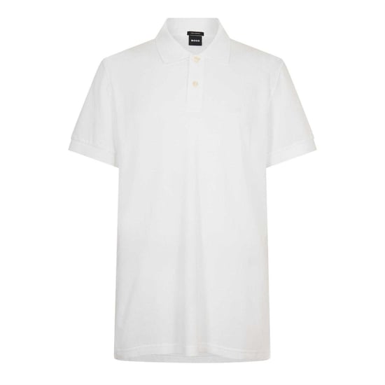 Boss Heren Firenze Katoenen Poloshirt (Wit) - Image 1