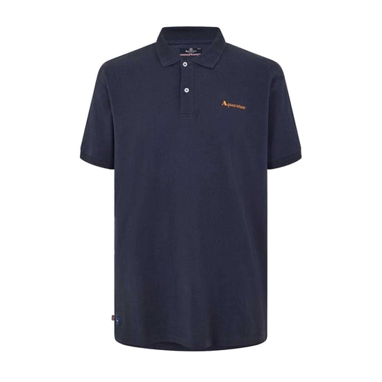 Aquascutum Mens Regular Short-Sleeved Polo Shirt (Navy) - Image 1