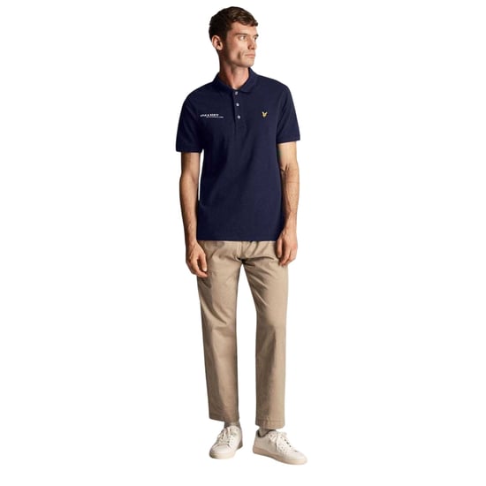 Lyle & Scott Heren Ordinate Poloshirt met Korte Mouwen (Marine) - Image 4
