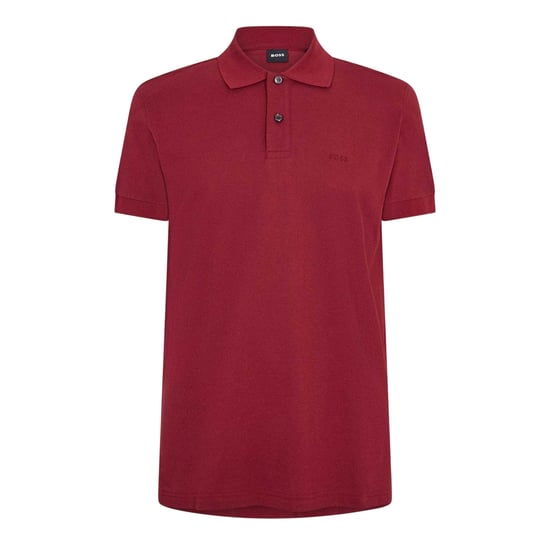 Boss Heren Firenze Katoenen Poloshirt (Donkerrood) - Image 1