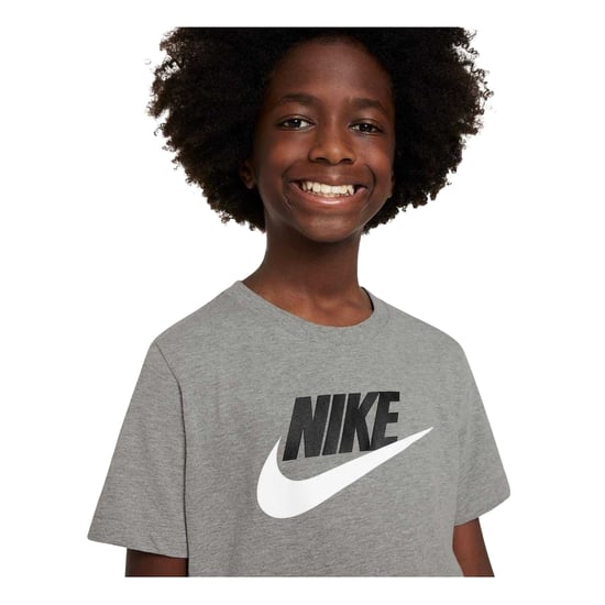 Nike Kinderen/Kinderen Sportswear Logo Katoenen T-Shirt (Donkergrijze heide) - Image 3