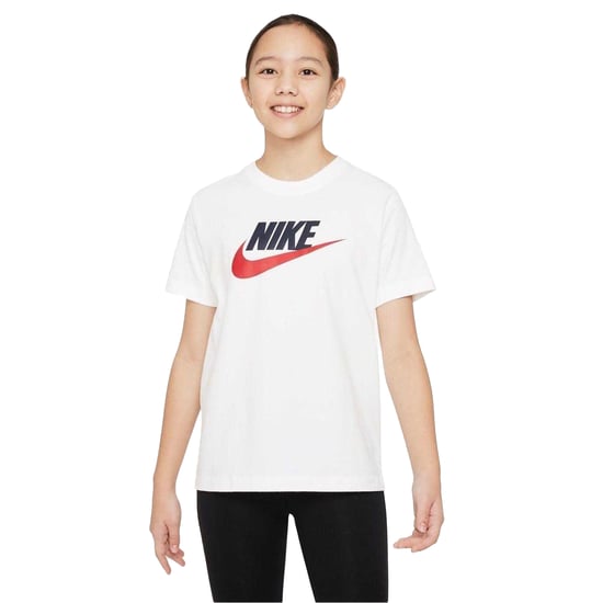 Nike Childrens/Kids Sportswear Logo Cotton T-Shirt (White/Black/Red) - Image 1