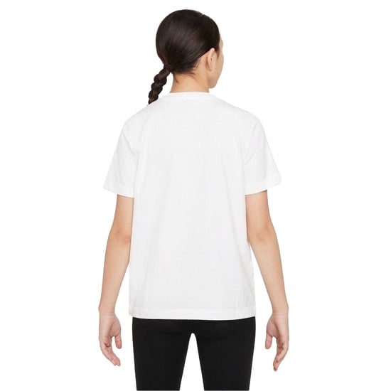 Nike Childrens/Kids Sportswear Logo Cotton T-Shirt (White/Black/Red) - Image 4