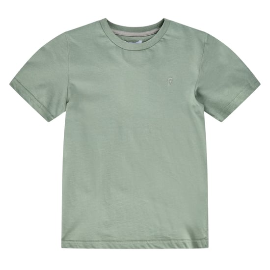 Farah Geborduurd uniseks Adult Denny Logo Jersey T-shirt (Groen) - Image 1