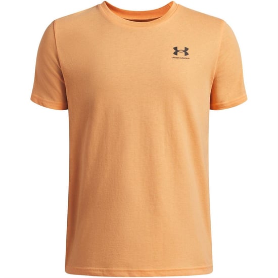 Under Armour Jongens Logo T-shirt met korte mouwen (Oranje/zwart) - Image 1
