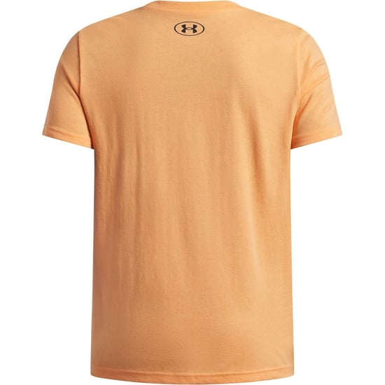 Under Armour Jongens Logo T-shirt met korte mouwen (Oranje/zwart) - Image 2