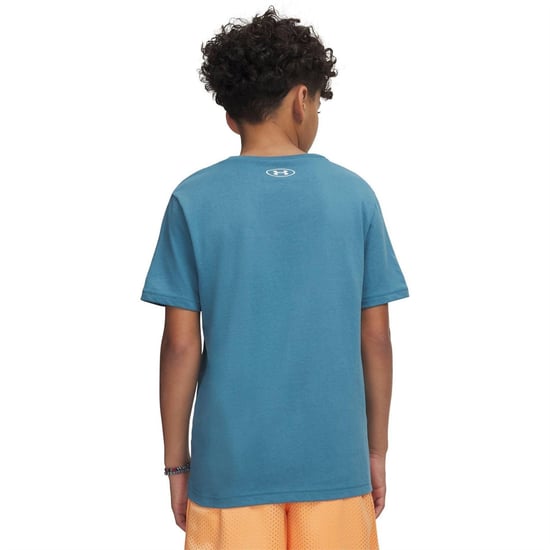 Under Armour Jongens Logo T-shirt met korte mouwen (Blauw) - Image 5