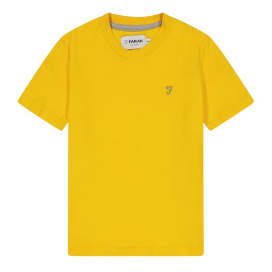 Farah Spectra Geborduurd Logo T-shirt voor Jongens (Geel) - Image 1