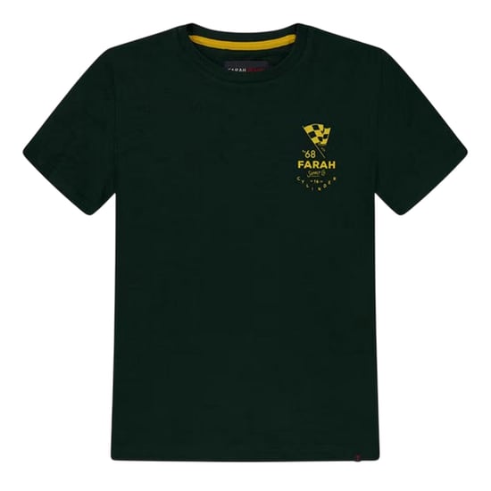 Farah T-shirt met logo en letters voor kinderen (Groen) - Image 1