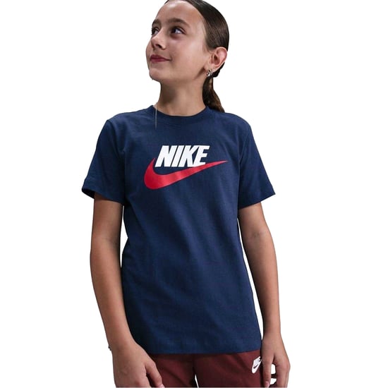 Nike Kinderen/Kinderen Sportswear Logo Katoenen T-Shirt (Middernacht marine) - Image 2
