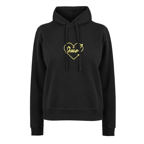 Diesel Womens/Ladies Heart Regular Long-Sleeved Hoodie (Black) - Image 1