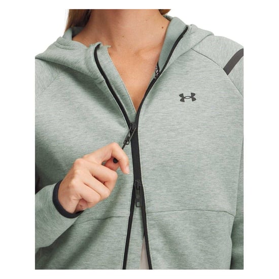Under Armour Dames/Dames Raglan Full Zip Hoodie (Groene mergel) - Image 3