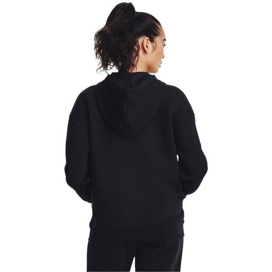 Under Armour Essential Huvtröja med droppärm och hel dragkedja för damer/damer (Svart) - Image 4