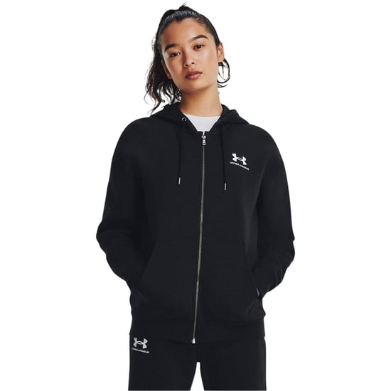 Under Armour Essential Huvtröja med droppärm och hel dragkedja för damer/damer (Svart) - Image 5