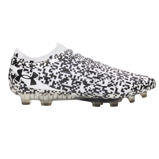 Under Armour Unisex Volwassen Elite Pixelated Firm Ground Voetbalschoenen (Zwart/Wit) - Image 1