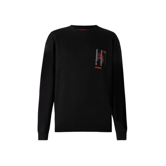 Hugo Heren Drop Shoulder Regular Sweatshirt met grafische print (Zwart) - Image 2